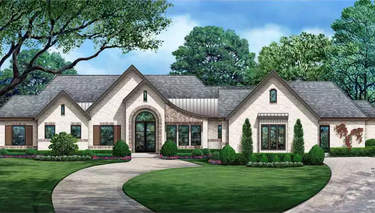 image of side entry garage house plan 4775