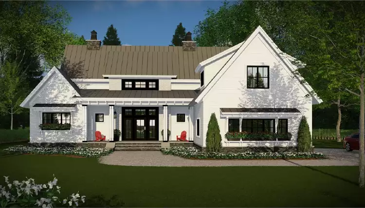image of affordable modern farmhouse plan 3030