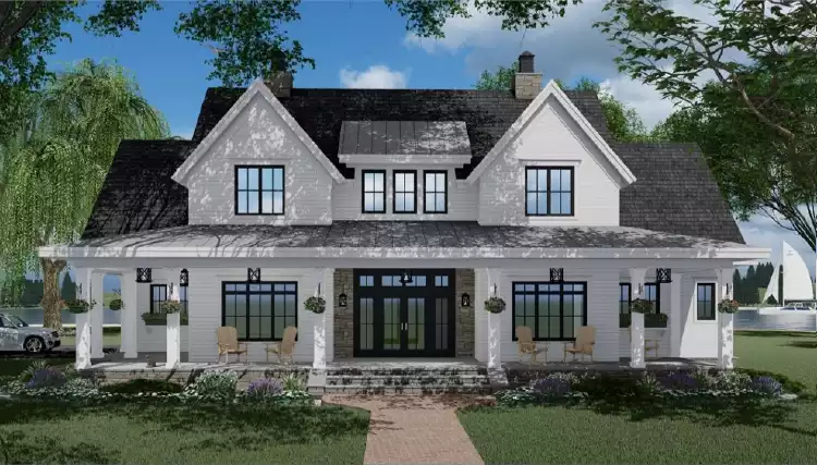 image of 2 story traditional house plan 7375