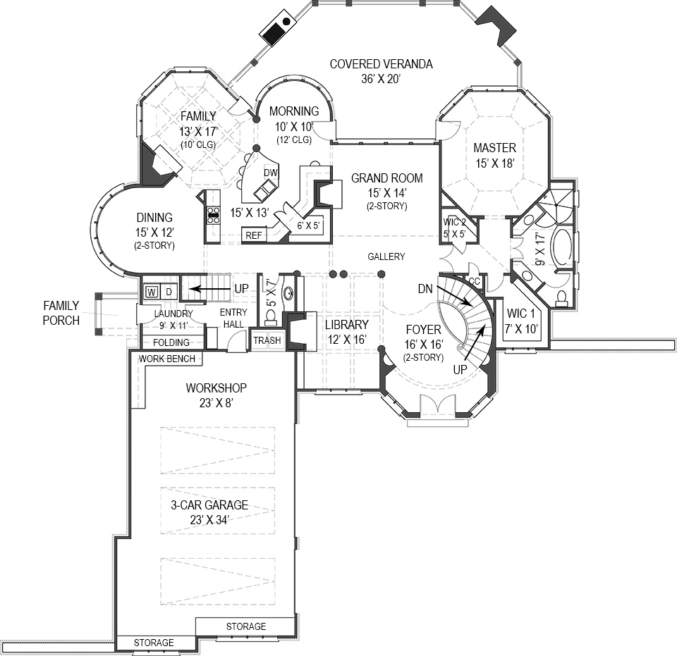 Hennessey House Courtyard 8093 4 Bedrooms And 4 Baths The House Designers