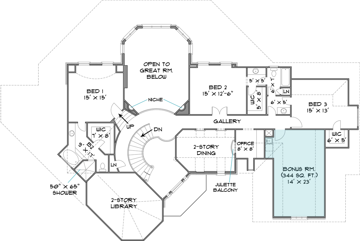 Four bedroom Traditional House Plan