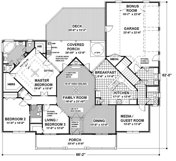 The Broxton 6252 4 Bedrooms And 3 5 Baths The House Designers