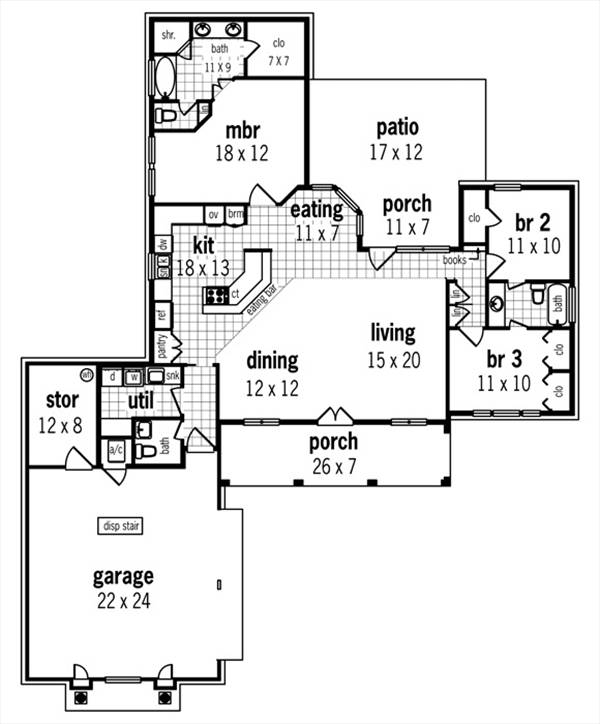 CAPE CORAL 1633 1860 3 Bedrooms And 2 Baths The House Designers