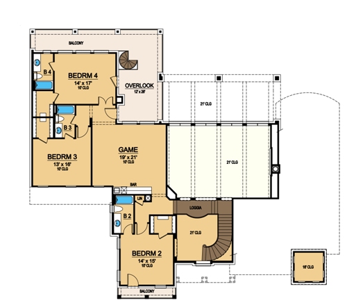 THE COLORADO House Plan 5185 4 Bedrooms and 4 Baths