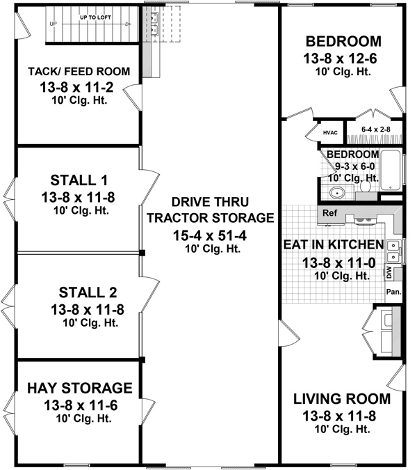 Barn House Plan With Full Size Apartment