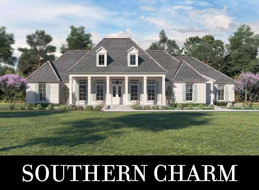 A Luxe Southern Ranch with Symmetry, Hipped Rooflines, Dormers, Split Bedrooms, and More