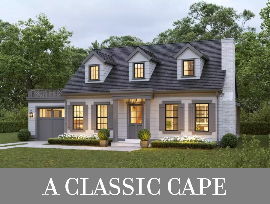 A Cape Cod-Style Cottage with Dormers, Open Living, and Three Bedrooms Split on Two Stories