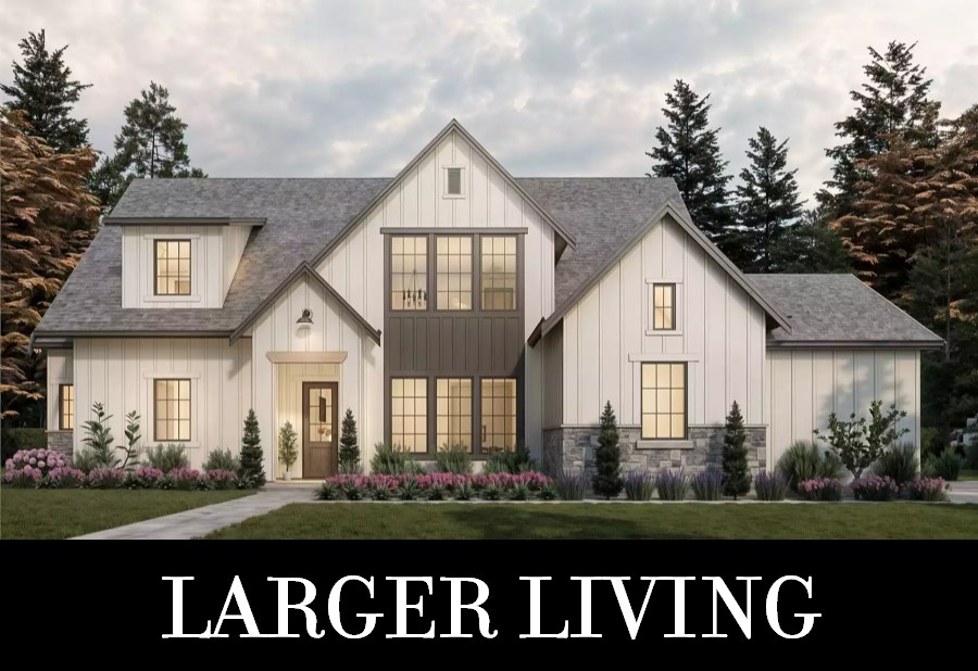 A Two-Story Transitional Home with 3,422 Square Feet, Four Split Bedrooms, and Volume Living