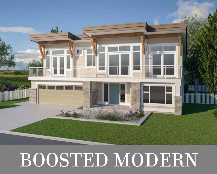 A Drive-Under Contemporary Home Made for Front Views with a Basement You Can Finish for More