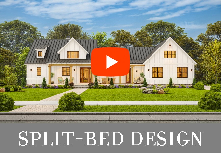 A Traditionally Styled Two-Story Farmhouse with Split Beds and a Video of the Main Level