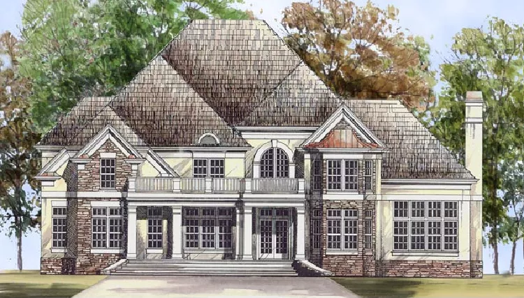 image of 2 story french country house plan 8013