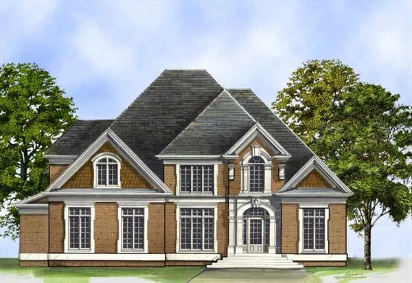 image of 2 story traditional house plan 7972