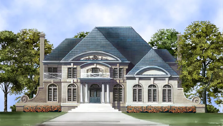 image of large traditional house plan 7975