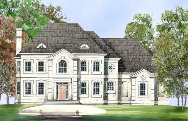 image of 2 story french country house plan 5984