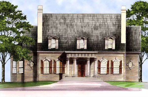 image of large traditional house plan 7983