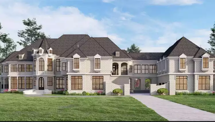 image of large french country house plan 6040