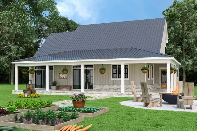 Modern Farmhouse Cranberry Gardens House Plan - 2 Stories, 3 Bedrooms, 3.1 Baths, 1,999 Sq Feet for Sale