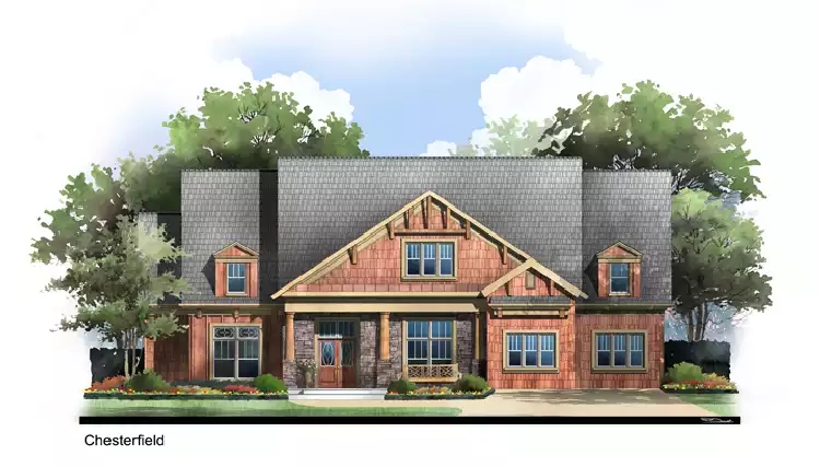 image of 2 story traditional house plan 6875