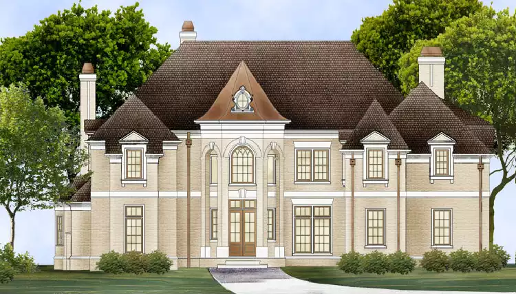 image of 2 story european house plan 5213