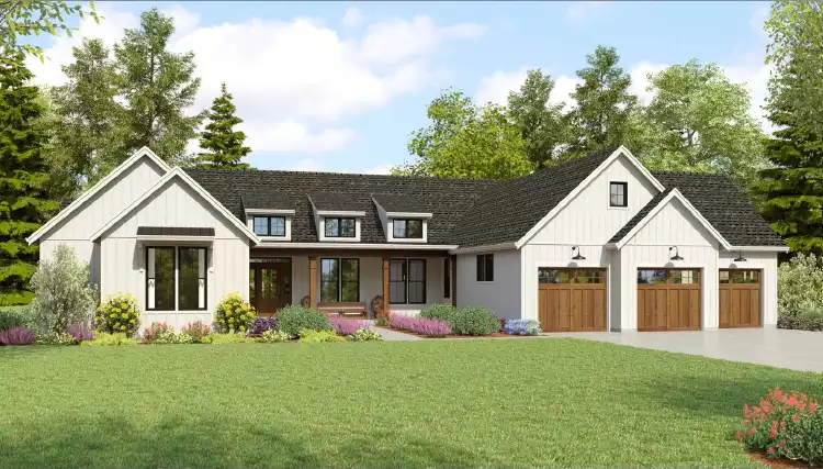 image of modern farmhouse plan 1134