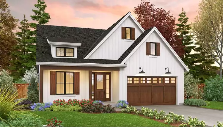 image of single story farmhouse plans with porch plan 1275