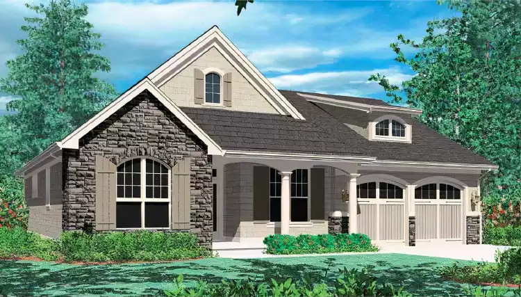 image of small lake house plans with garage plan 2432