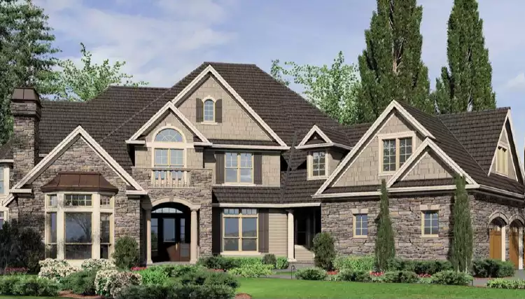 image of 2 story european house plan 6770