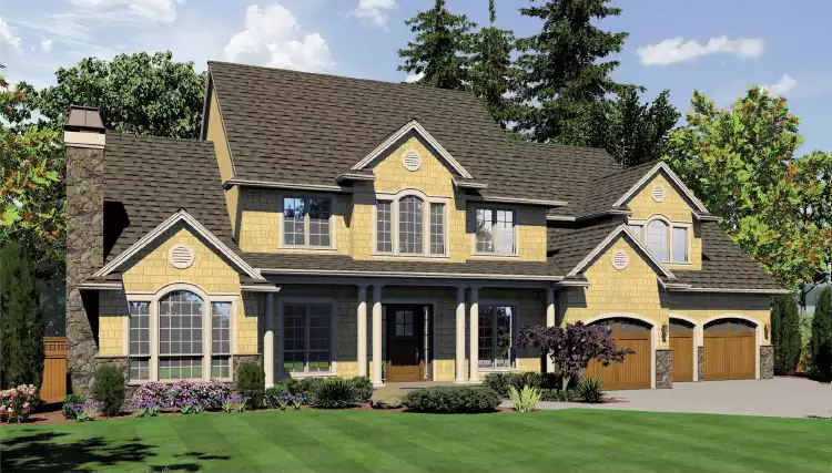 image of large country house plan 8412