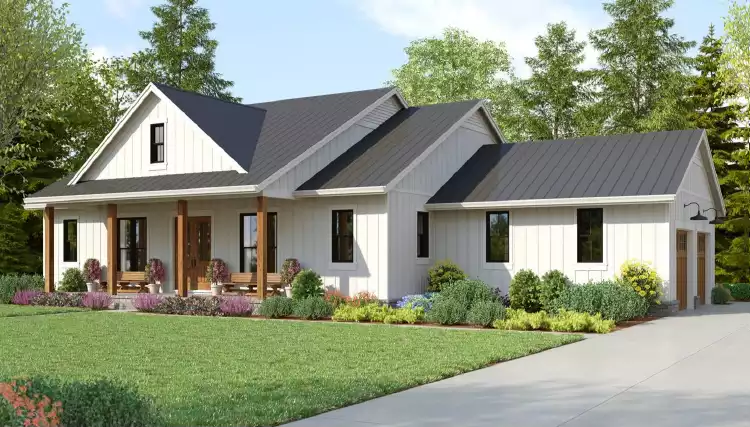 image of modern farmhouse plan 9390