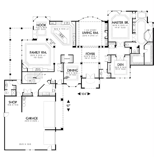 Midsomer 2734 - 4 Bedrooms and 5.5 Baths | The House Designers - 2734