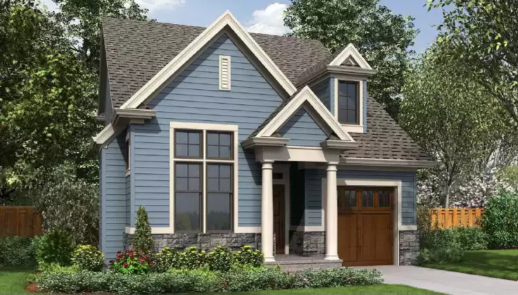 image of 2 story traditional house plan 1765