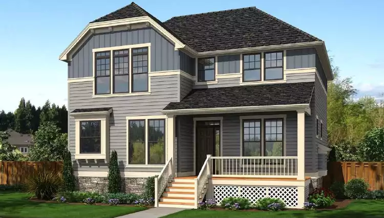 image of 2 story traditional house plan 4191