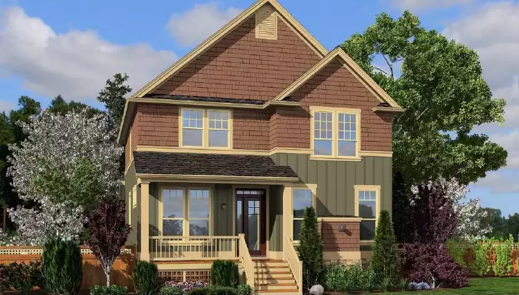 image of 2 story traditional house plan 4193