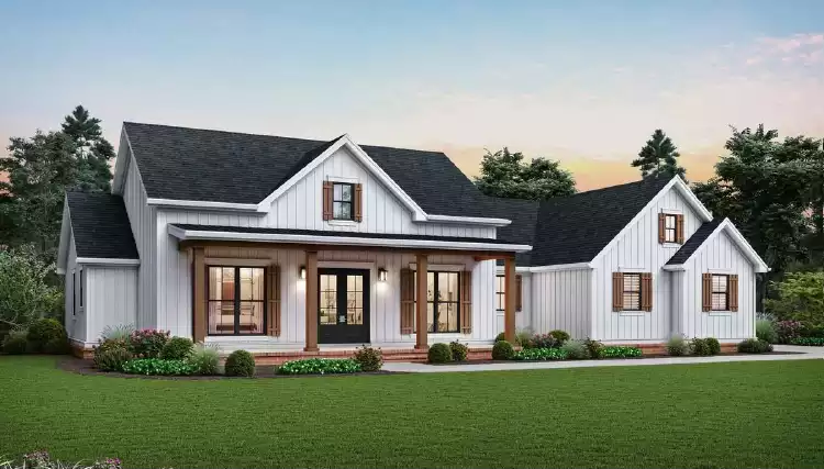 image of affordable modern farmhouse plan 4677