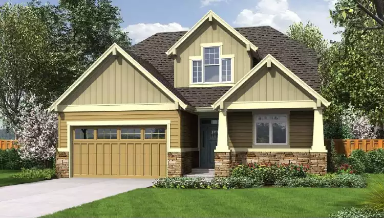 image of small bungalow house plans with garage plan 5191