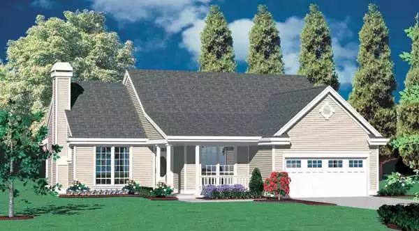 image of small ranch house plans with garage plan 2404