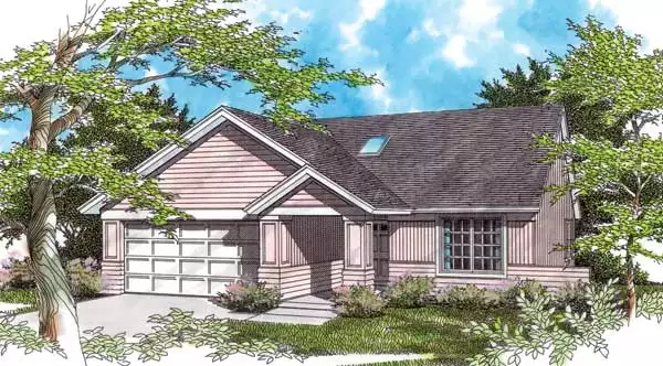 image of single story country house plan 2416