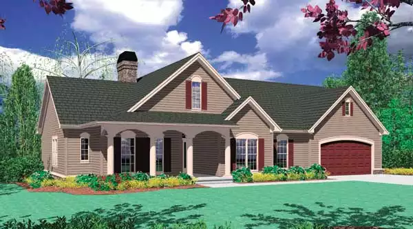 image of small country house plan 2429