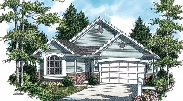 image of single story country house plan 2452