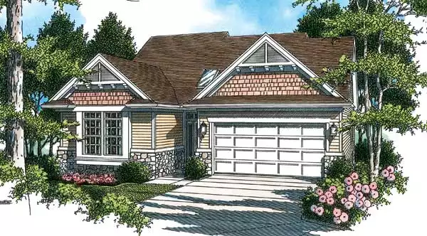 image of single story country house plan 2453