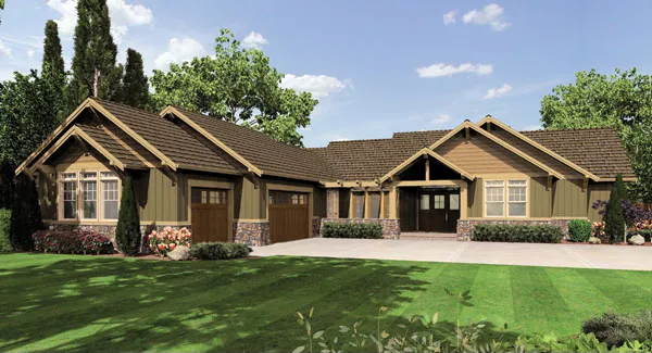 image of single story traditional house plan 8525