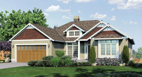 image of single story country house plan 8231