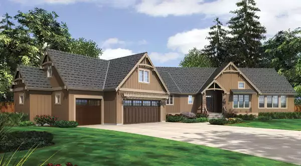 image of large ranch house plan 6999