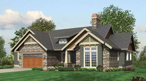 image of large craftsman house plan 7011