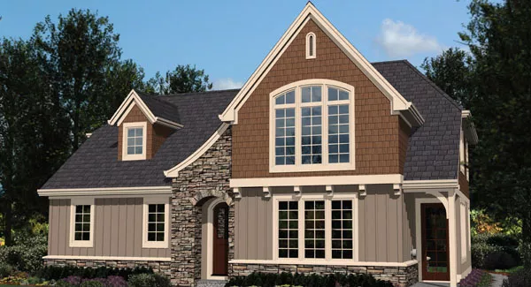 image of 2 story european house plan 8470