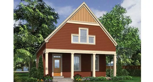 image of 2 story traditional house plan 8528