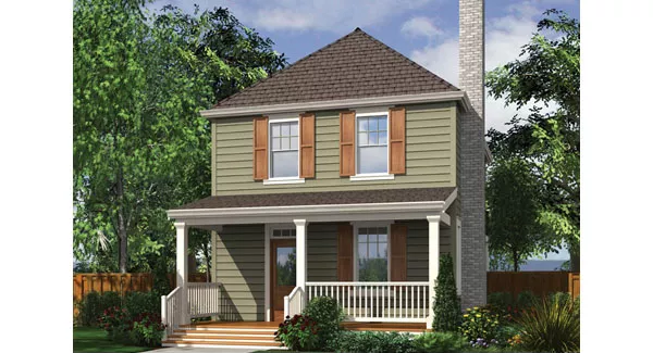 image of 2 story traditional house plan 8534