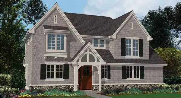 image of 2 story cottage house plan 8466