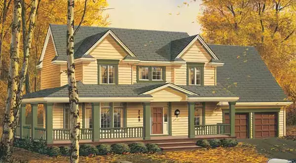 image of small country house plan 2493