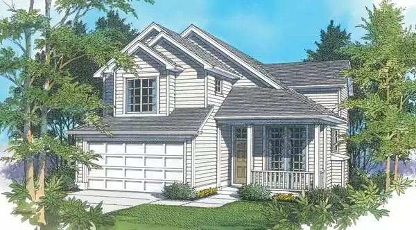 image of 2 story country house plan 2495